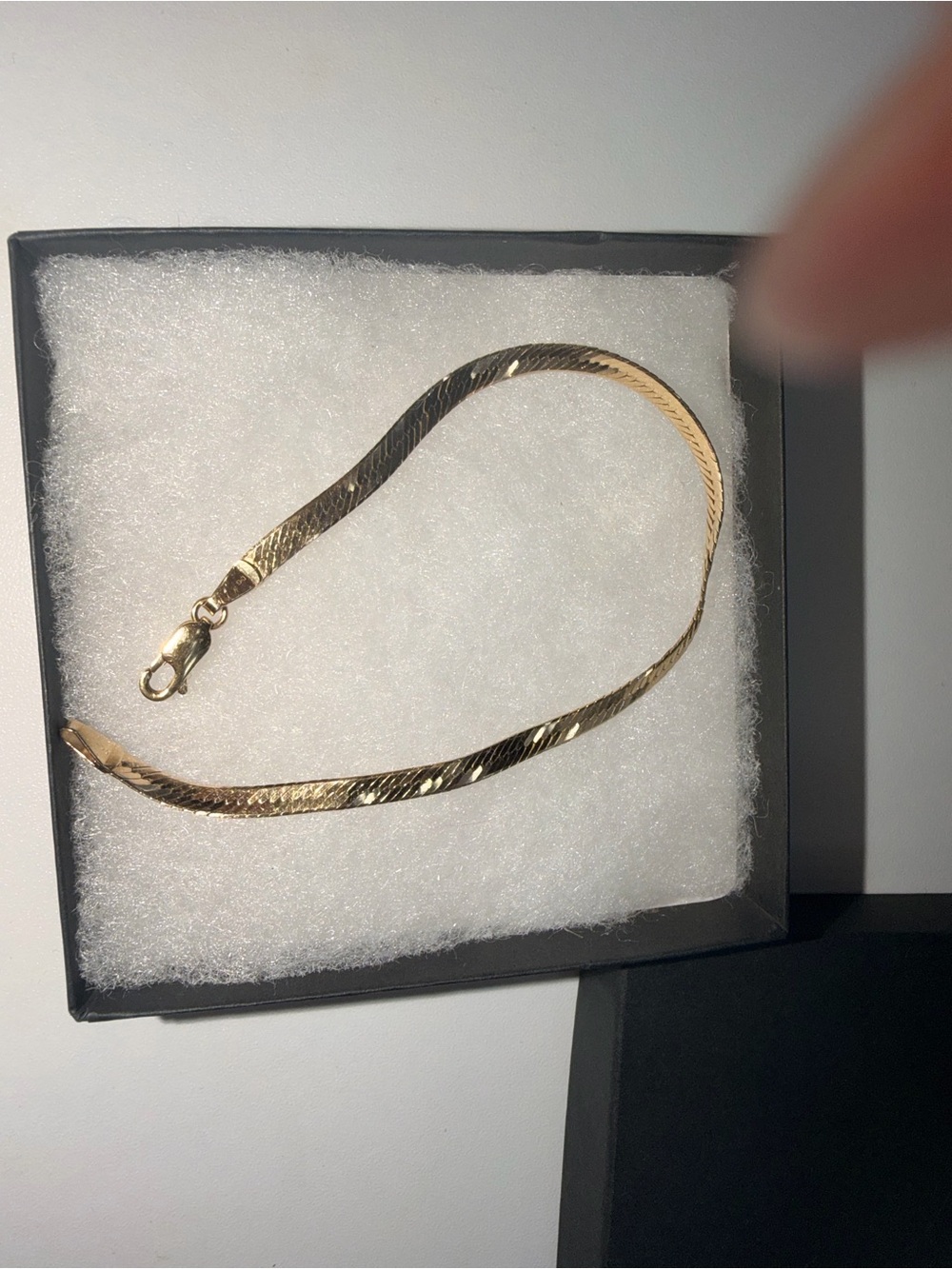 14 kl real Gold Herringbone Bracelet - Women's Jewelry
